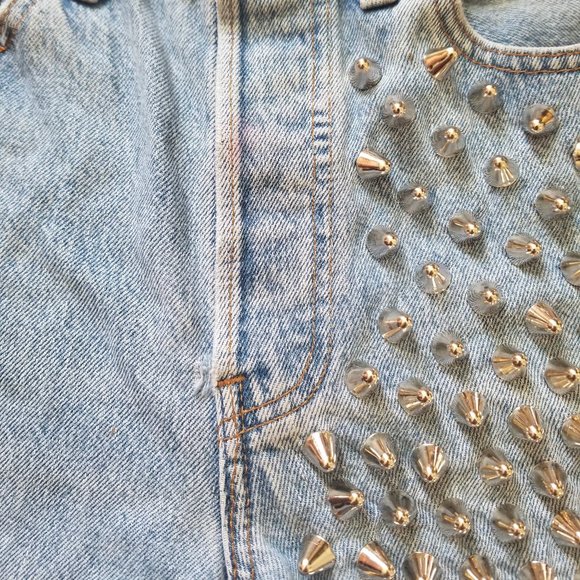 Ragged Priest x Levis Studded High Waist Shorts - Picture 3 of 6